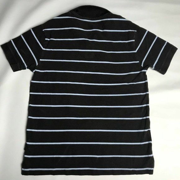 Gap Polo Shirt Mens Size Medium Brown Blue Striped Cotton Short Sleeve - Picture 3 of 3